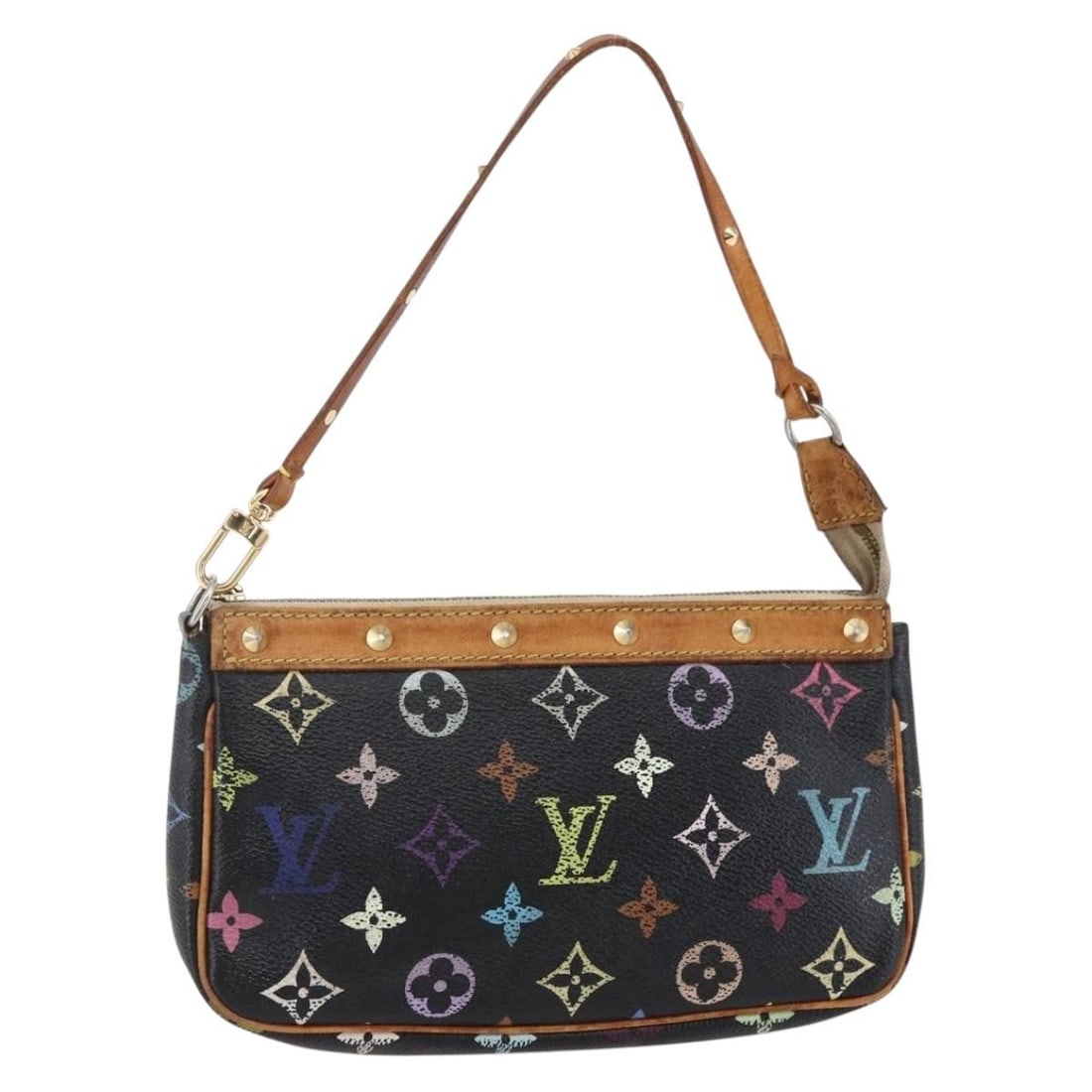 Pochette Multicolore Clutch by Louis Vuitton: Pochette Multicolore Clutch by Louis Vuitton This pre-owned Louis Vuitton Pochette Multicolore is a clutch and pouch style accessory designed for women. It features a multicolor pattern and is crafted