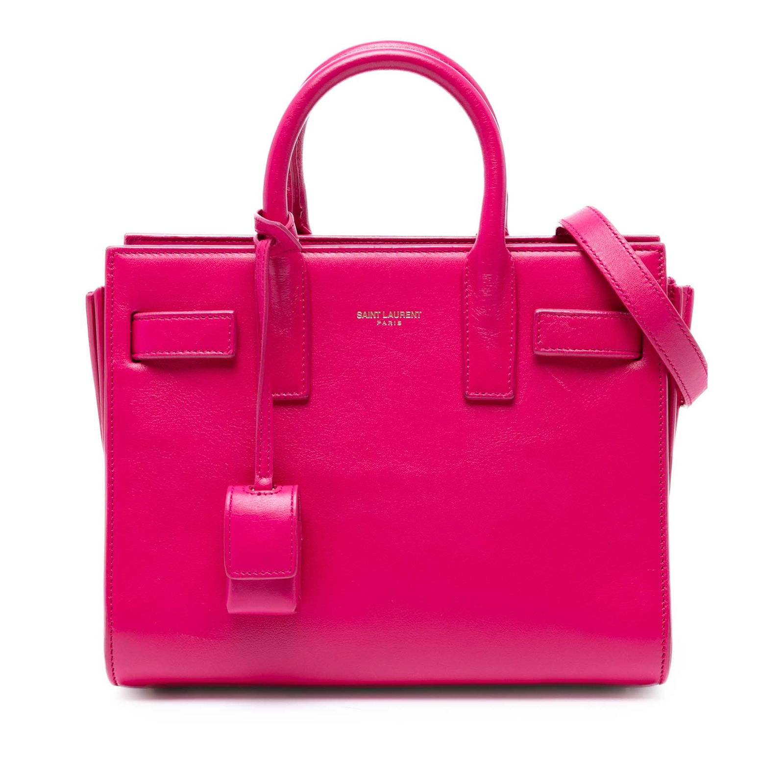 Saint Laurent Nano Leather Sac De Jour Satchel Pink Italy: Saint Laurent Nano Leather Sac De Jour Satchel Pink Italy The Saint Laurent Nano Leather Sac De Jour Satchel is a stylish and compact handbag crafted from high-quality leather. It features rolled leat