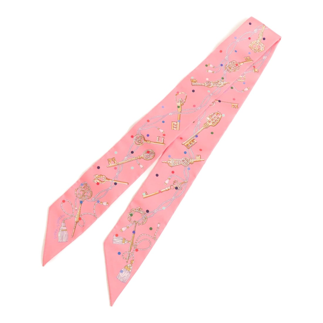 HERMES Pink Silk Twilly Scarf Elegant Accessory: HERMES Pink Silk Twilly Scarf Elegant Accessory Elevate your accessory collection with this exquisite HERMES Twilly Scarf. Crafted from luxurious silk, this pink scarf is designed to add a touch of el