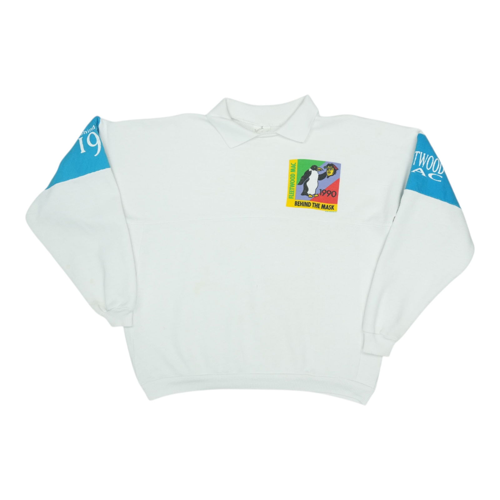 1990 Fleetwood Mac Vintage Tour Sweatshirt 100% Cotton White (1 of 10)