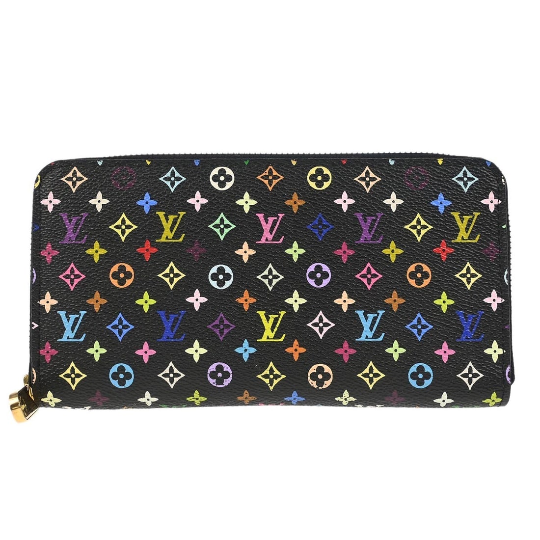 Louis Vuitton Black Monogram Multicolor Zippy Wallet M60050 (1 of 9)