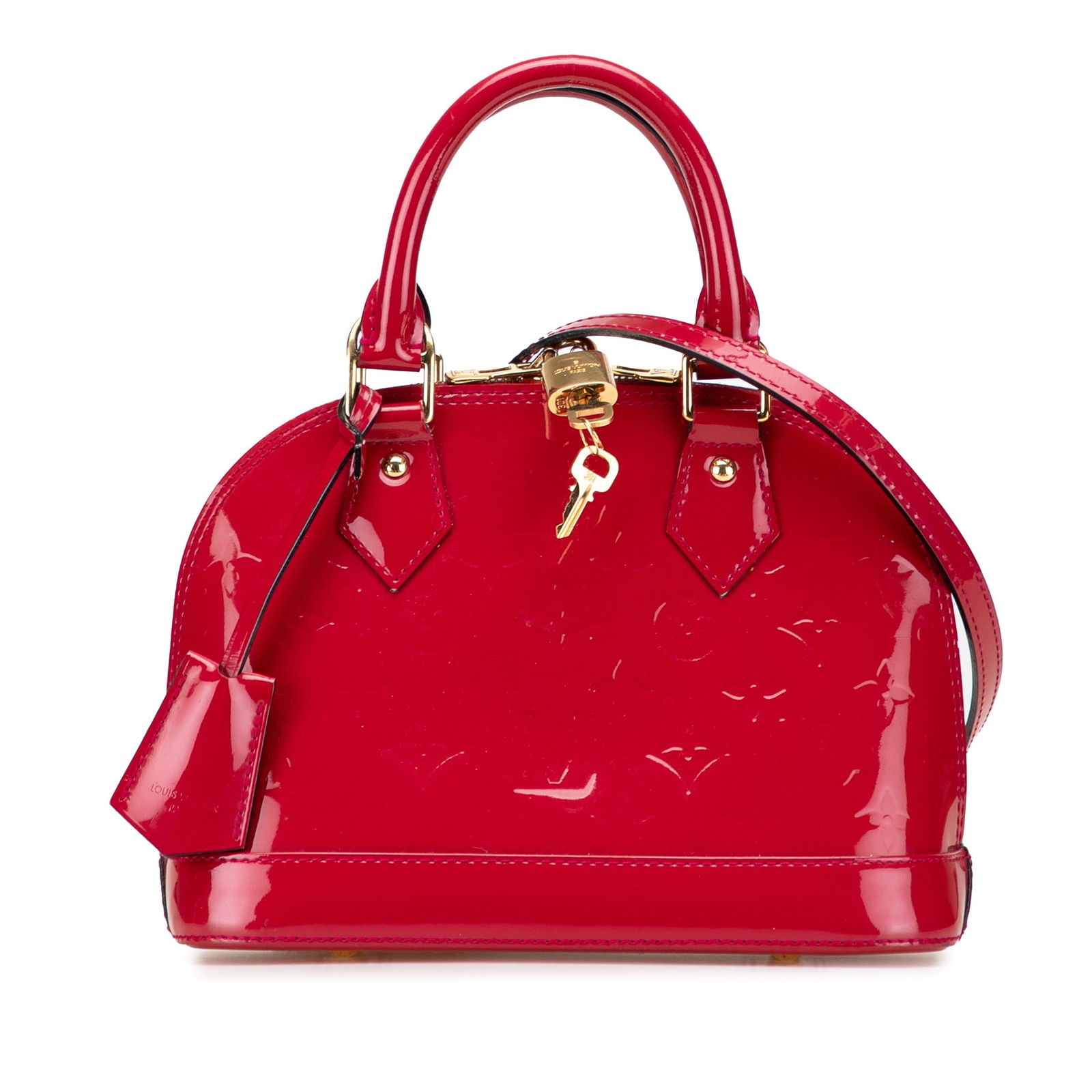 Louis Vuitton Monogram Vernis Alma BB Red Leather Handbag (1 of 10)