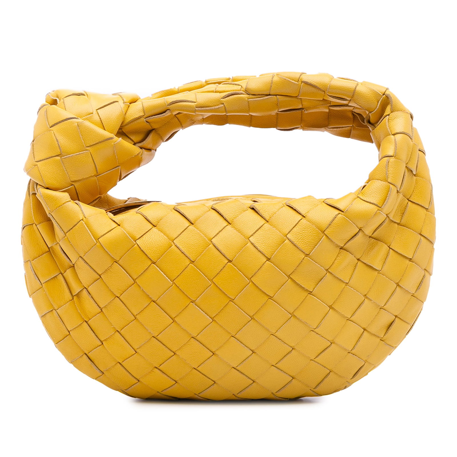 Bottega Veneta Mini Nappa Intrecciato Jodie Yellow Leather Bag (1 of 8)