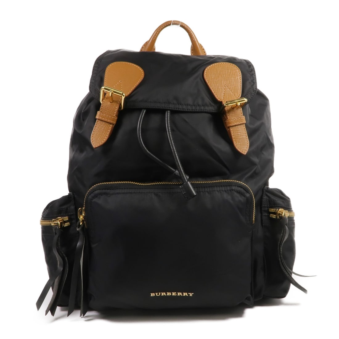 Black Nylon Rucksack Backpack by Burberry with Gold Hardware (1 of 16)
