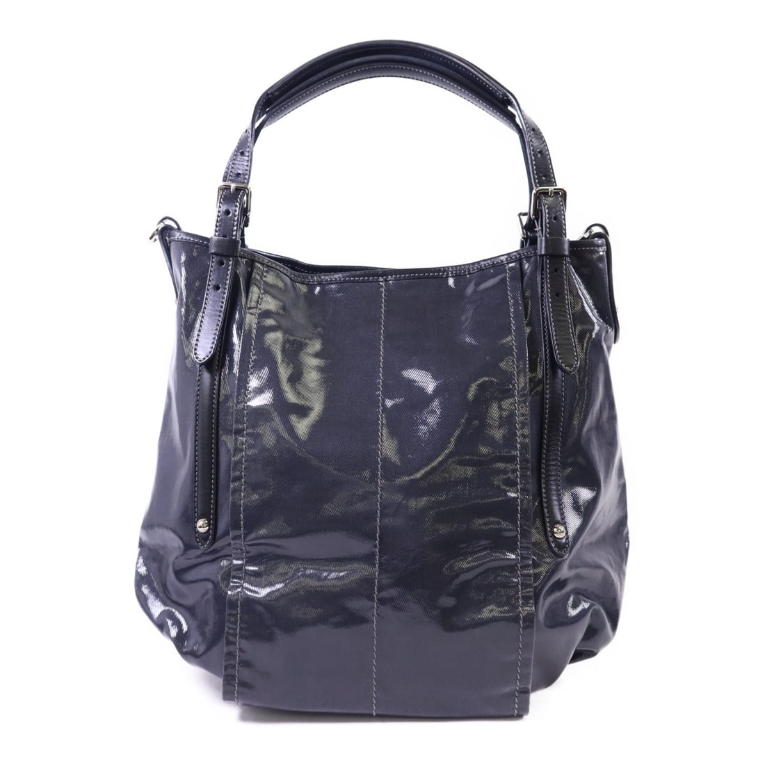 Green Coated Canvas 2 Way Shoulder Handbag by TOD'S with Silver Hardware (1 of 10)