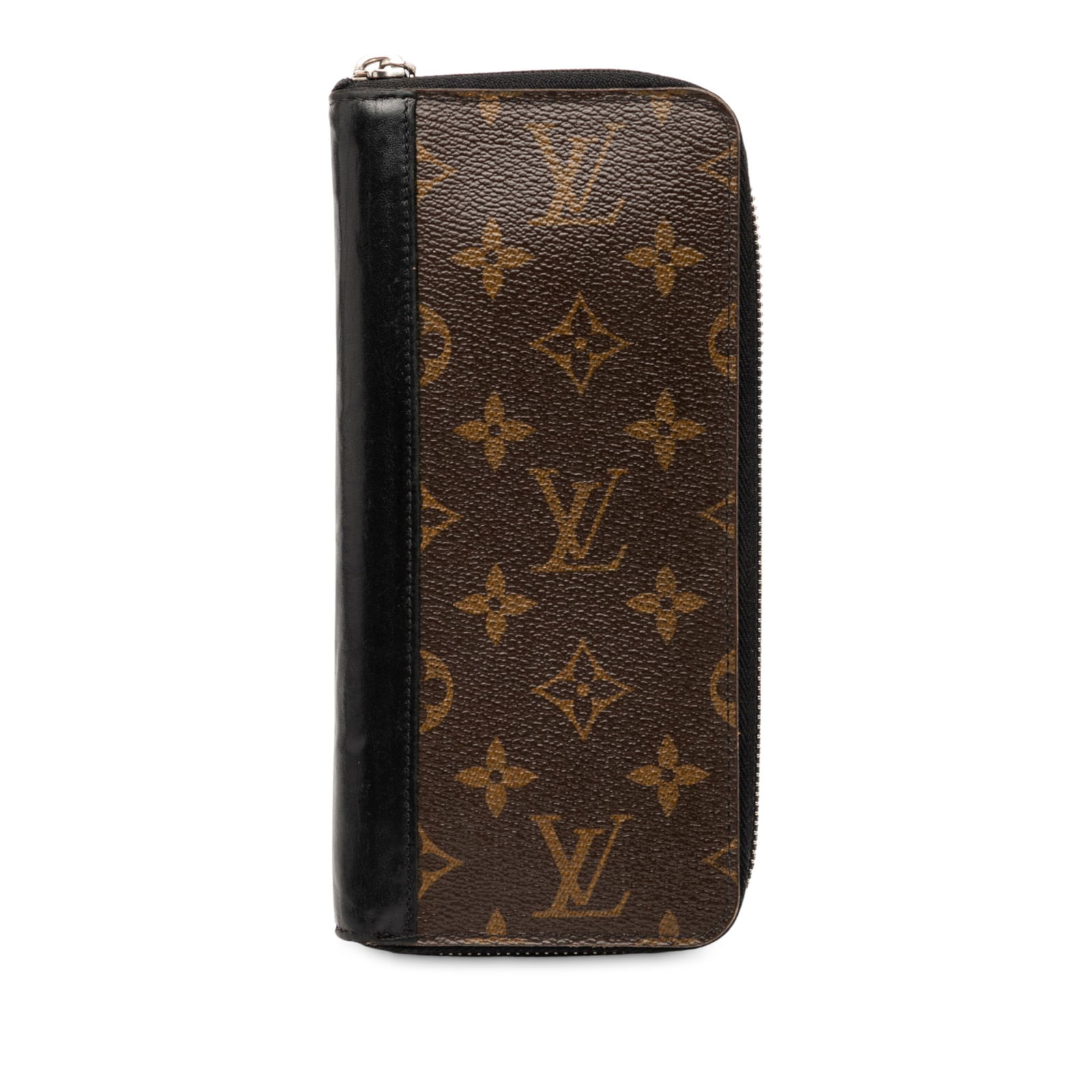 Louis Vuitton Monogram Macassar Vertical Zippy Wallet Brown Fabric (1 of 10)