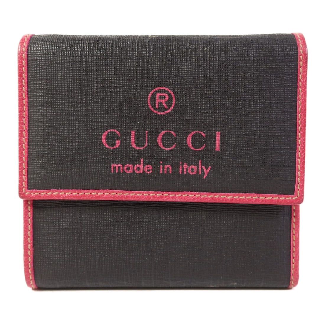 GUCCI GG Bi-fold Wallet Black Pink PVC Italy (1 of 18)