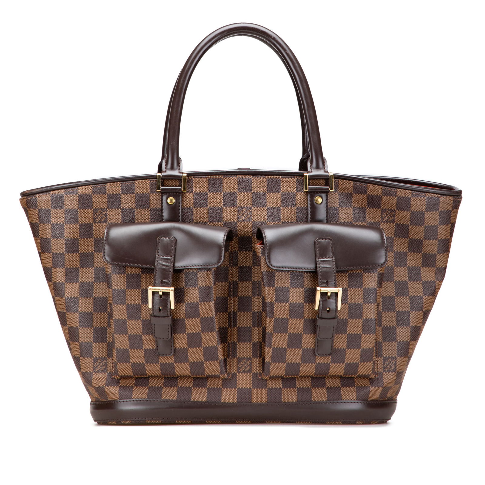 Louis Vuitton Damier Ebene Manosque GM Handbag Brown Canvas: Louis Vuitton Damier Ebene Manosque GM Handbag Brown Canvas Elevate your style with the Louis Vuitton Damier Ebene Manosque GM, a luxurious handbag crafted from durable damier ebene canvas with exquis