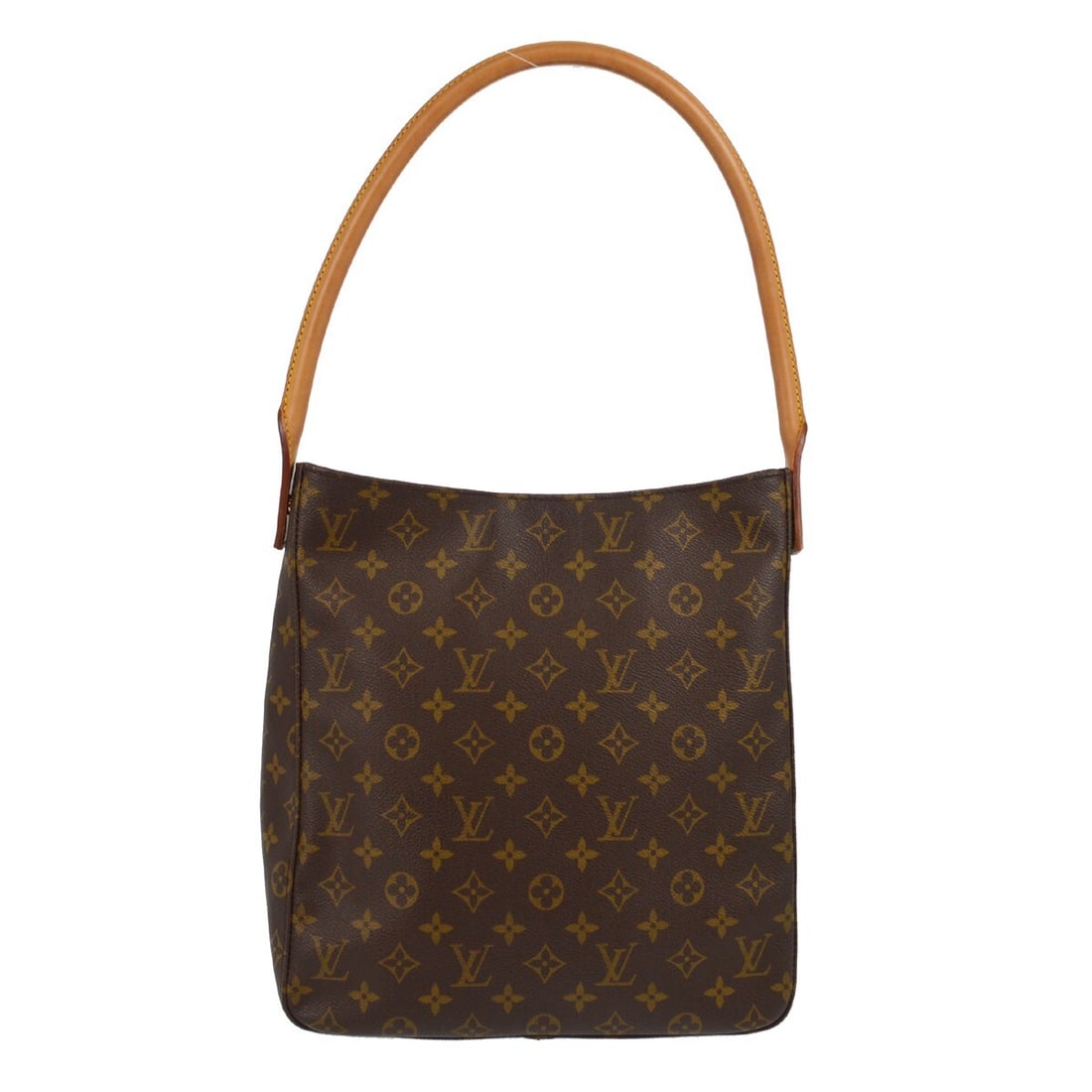 Looping bag by Louis Vuitton brown handbag: Looping bag by Louis Vuitton brown handbag This Louis Vuitton Looping handbag features a brown design and is intended for female use. It is in good condition with minor signs of use, including some mi