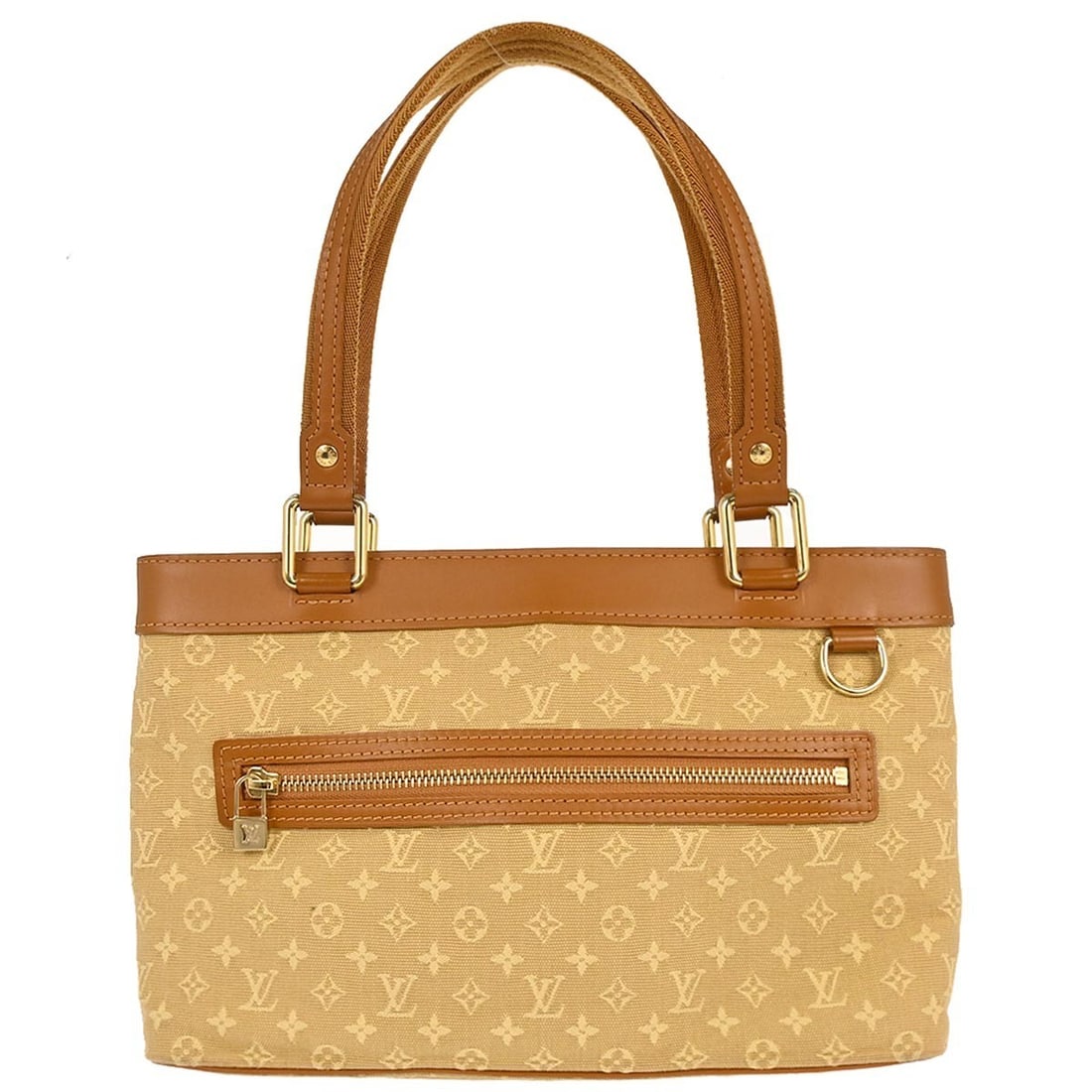 Beige Louis Vuitton Lucille PM Monogram Mini Canvas Medium Handbag M92684: Beige Louis Vuitton Lucille PM Monogram Mini Canvas Medium Handbag M92684 This Louis Vuitton Lucille PM handbag features the iconic beige monogram mini canvas with leather accents. Designed with doubl