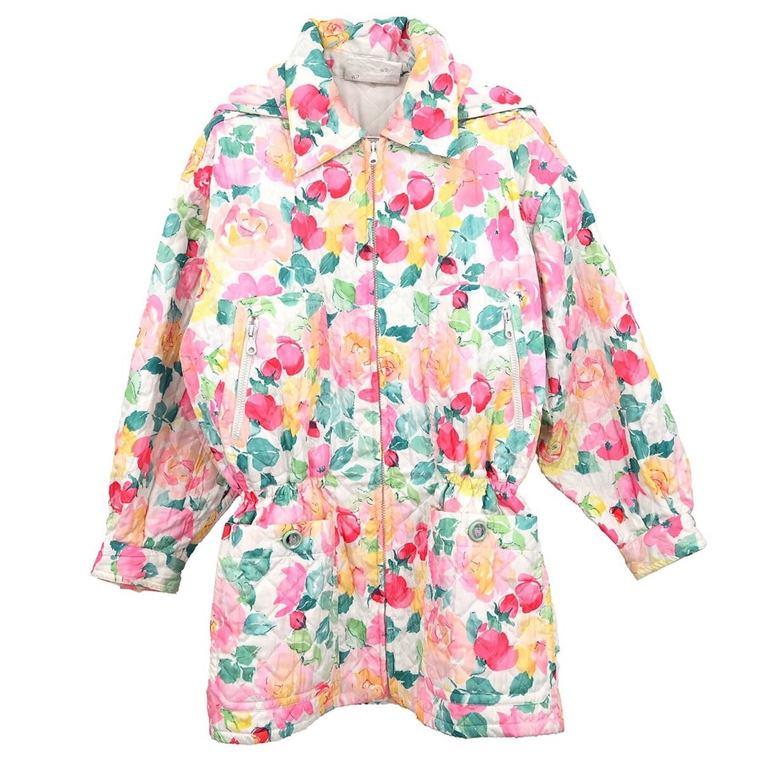 Vintage Chanel White Jacket 03214 with Logo Zipper Size 36 (1 of 10)