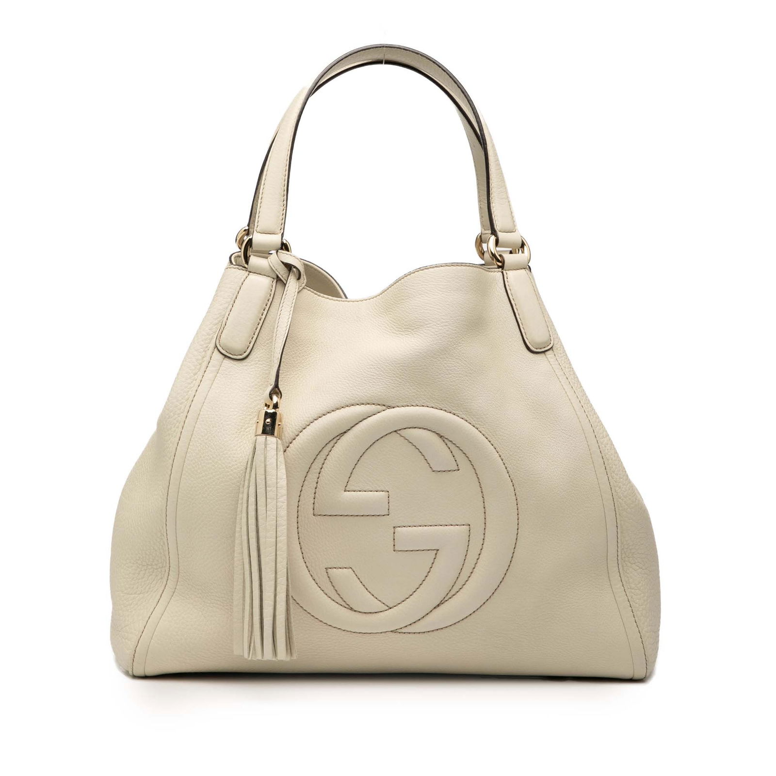 Gucci Medium Leather Soho Cellarius Tote Bag White: Gucci Medium Leather Soho Cellarius Tote Bag White The Gucci Medium Leather Soho Cellarius Tote is a chic and elegant addition to any collection. Crafted from high-quality leather, this tote features