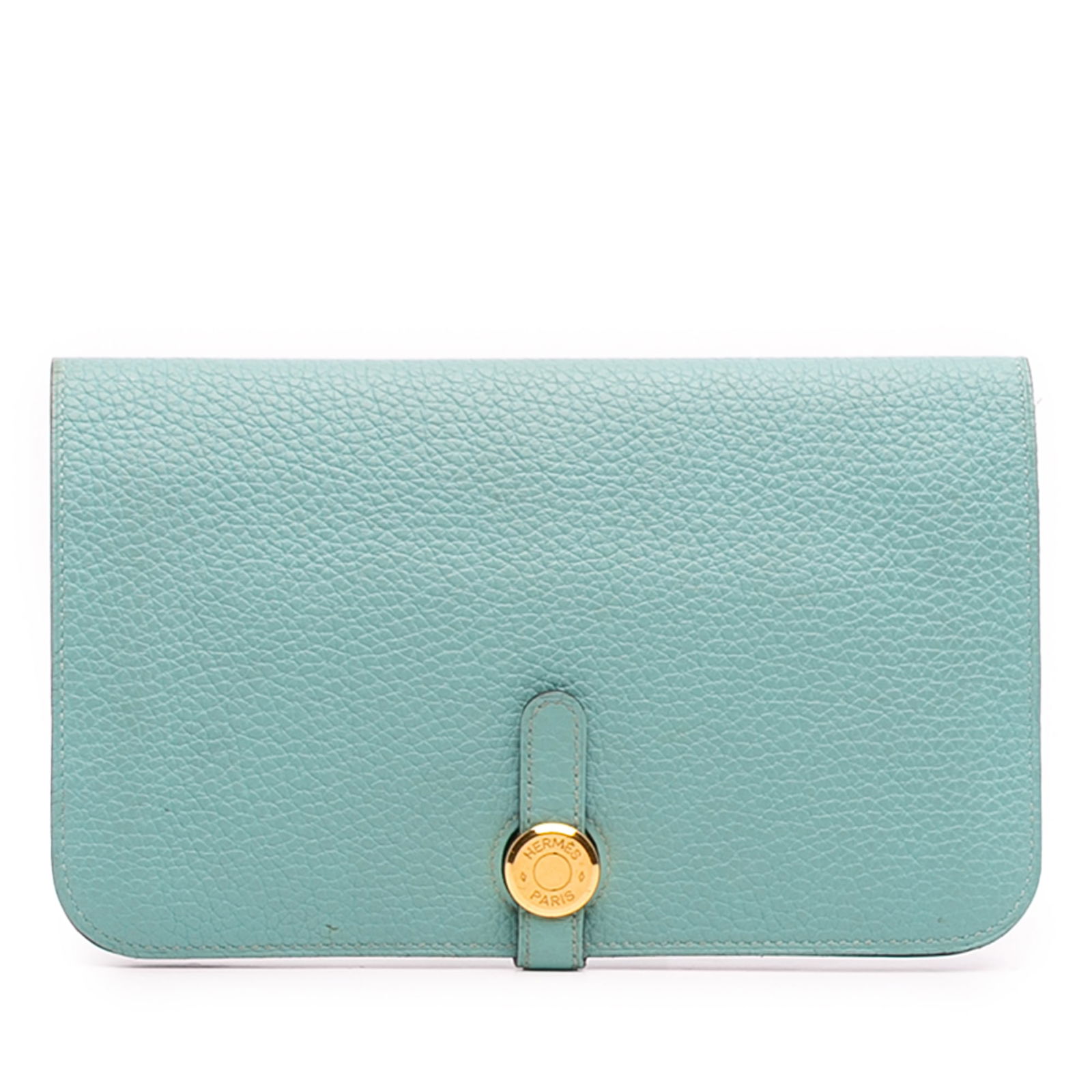Hermes Togo Dogon Duo Wallet in Blue Atoll Leather (1 of 11)
