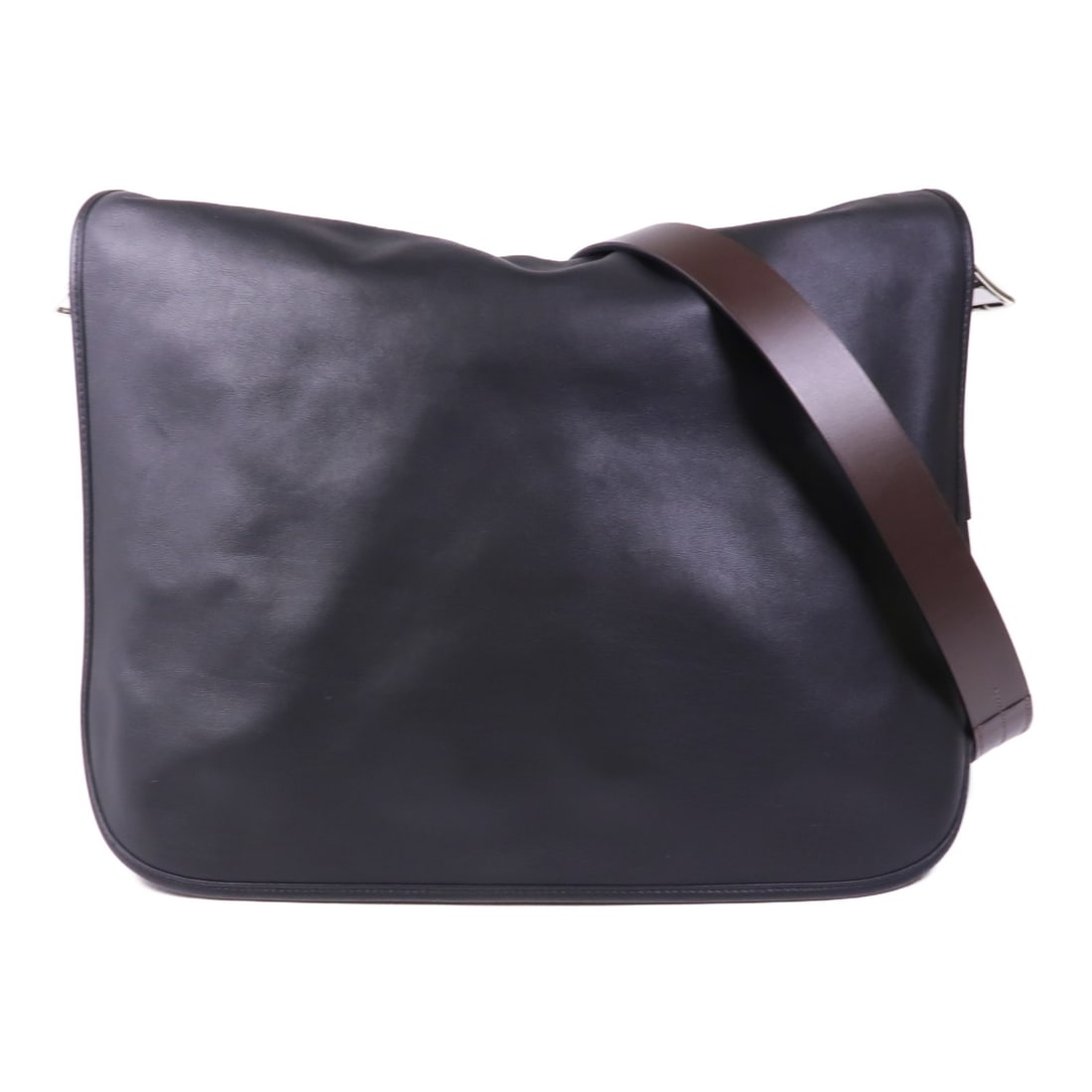 HERMES Barda Shoulder Bag Veau Swift Leather Black PHW (1 of 16)