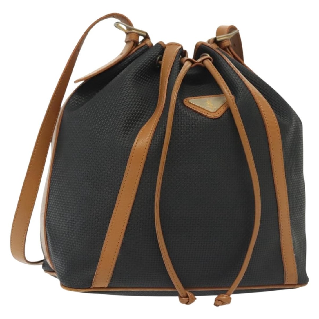 Vintage Saint Laurent Black Shoulder Bag Pre-Owned: Vintage Saint Laurent Black Shoulder Bag Pre-Owned This pre-owned Saint Laurent shoulder bag features a black PVC leather exterior and is designed for female use. The bag shows visible signs of previo