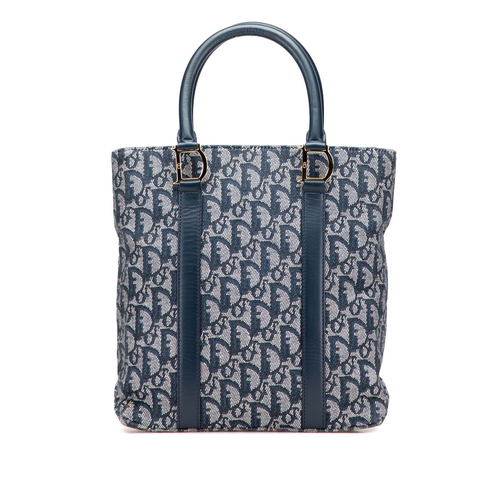 Dior Diorissimo Trotter Blue Canvas Tote Bag with Leather Trim (1 of 12)