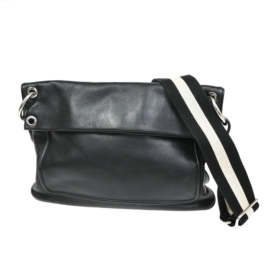 Vintage Bally Black Leather Shoulder Bag for Women: Vintage Bally Black Leather Shoulder Bag for Women This vintage Bally shoulder bag features a black exterior with some visible scratches and dirt, while the interior exhibits minor scuffs and stains.
