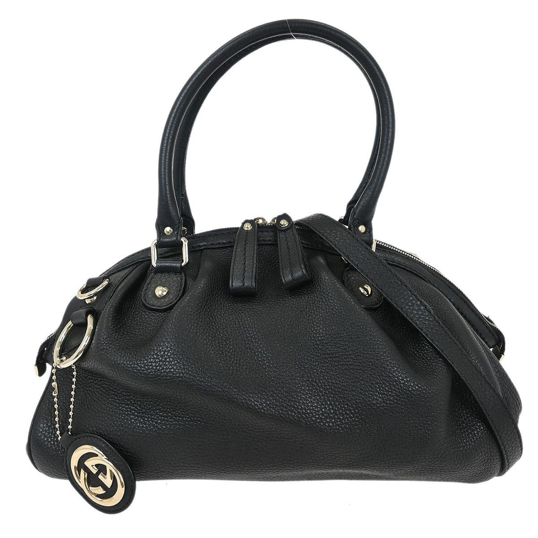 Gucci Black Leather Top Handle Handbag 223974 498879 (1 of 10)
