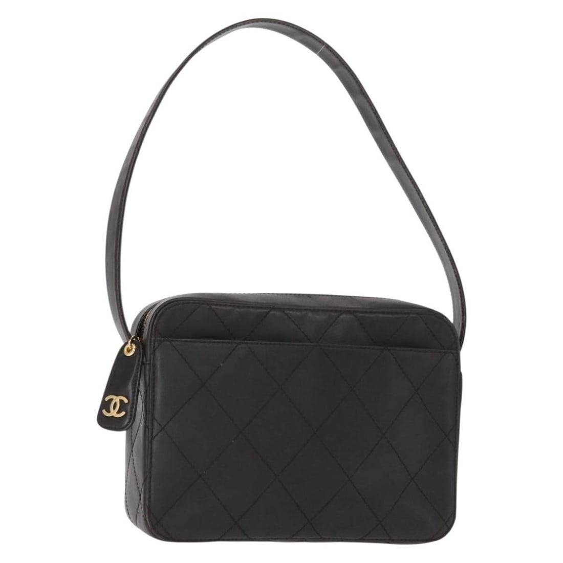 Brown Chanel Matelasse Vintage Camera Style Shoulder Bag with Front Pocket (1 of 1)