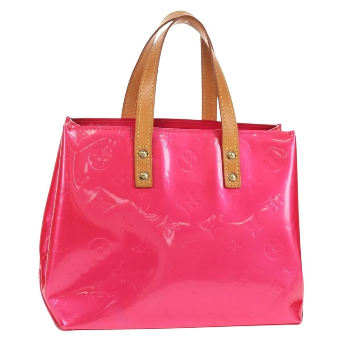 LOUIS VUITTON Monogram Vernis Reade PM Fuchsia Pink Handbag M91221 Auth (1 of 18)