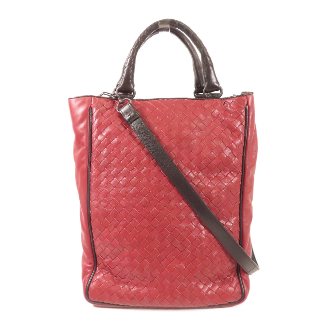 Bottega Veneta 2-Way Shoulder Bag Red Lambskin Italy (1 of 18)