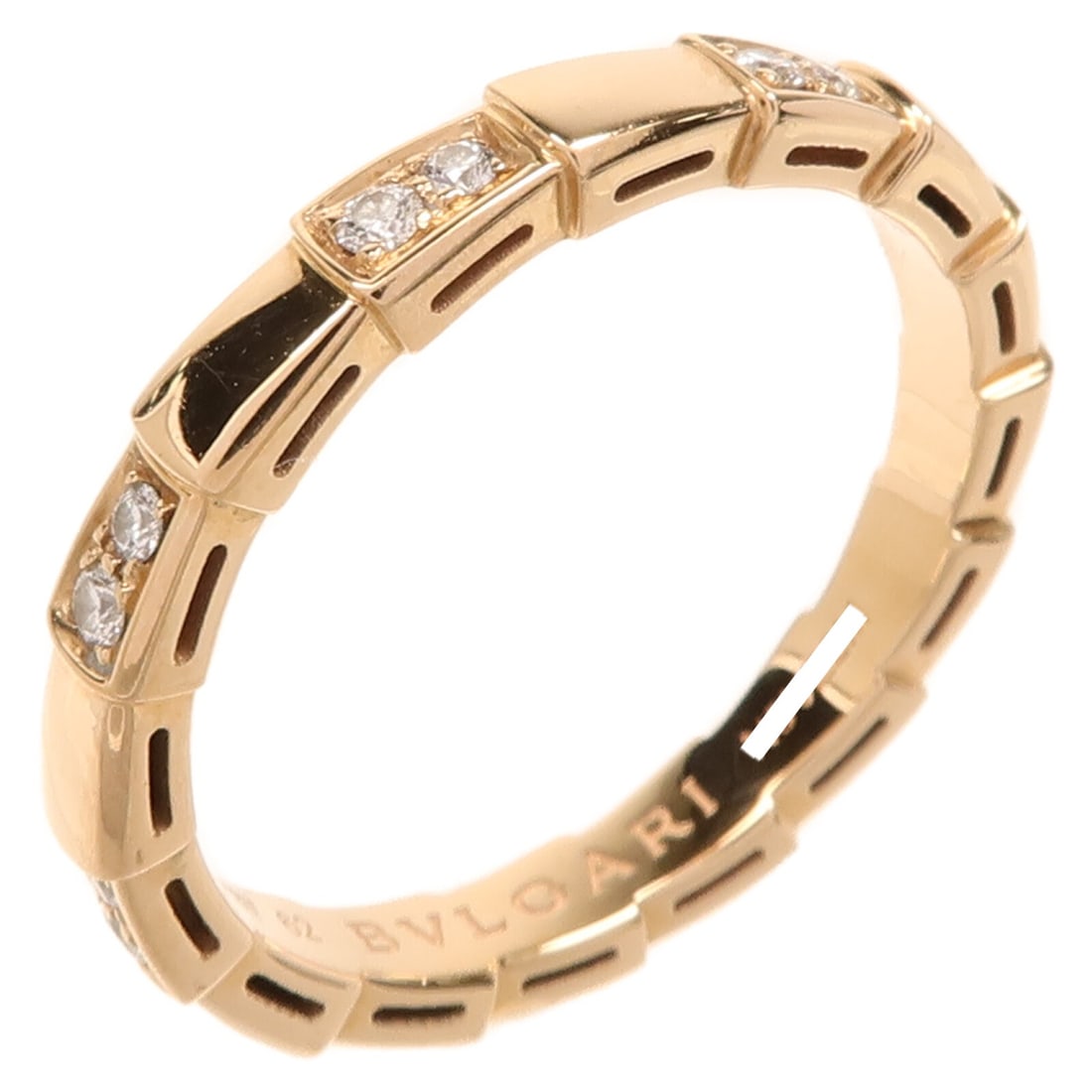 BVLGARI Diamond Serpenti Viper Ring 18K Pink Gold Size 10 (1 of 8)