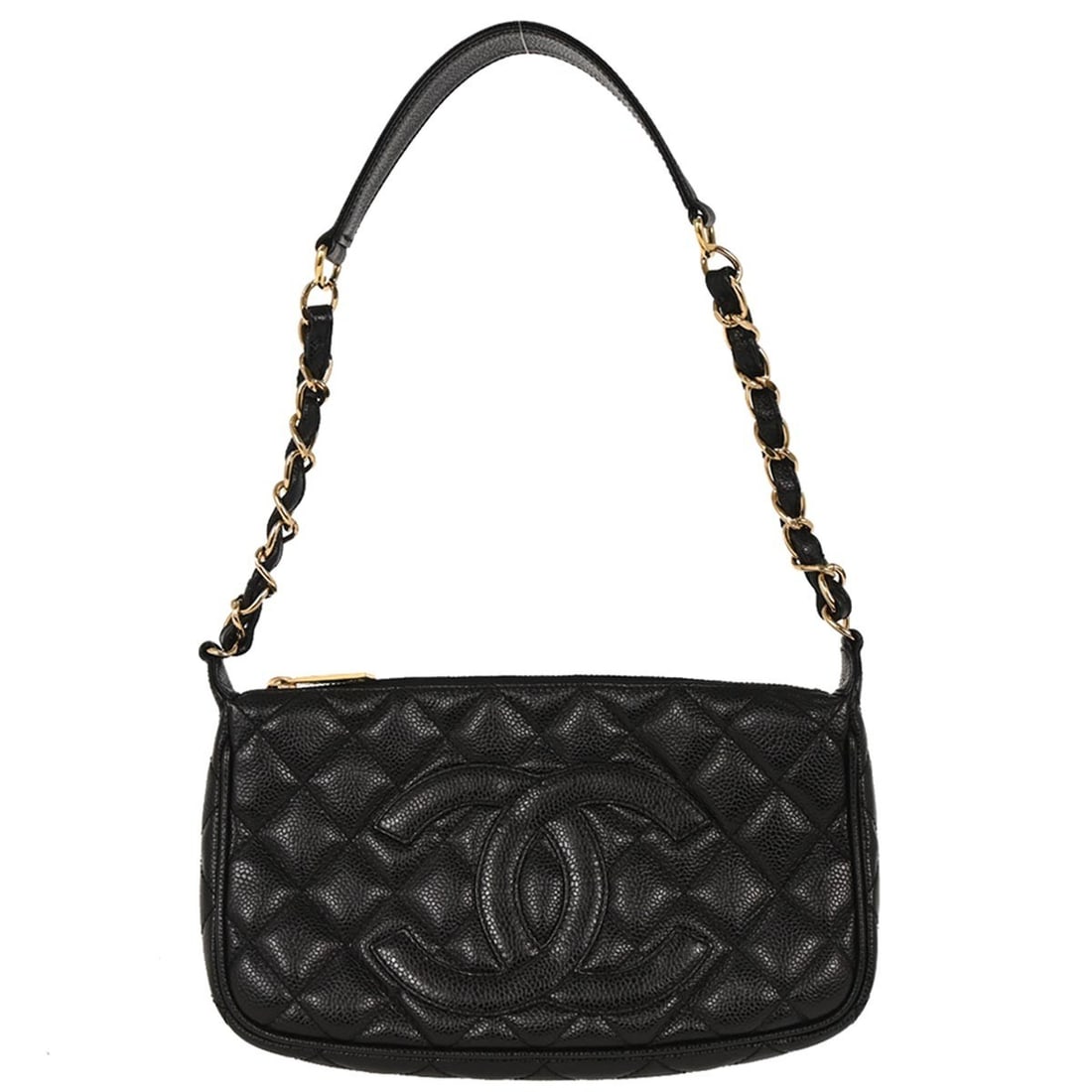Chanel Black Calfskin Medium Top Handle Handbag: Chanel Black Calfskin Medium Top Handle Handbag This elegant Chanel Black Calfskin Handbag is a quintessential accessory for those who appreciate luxury. Crafted from high-quality leather, this medium