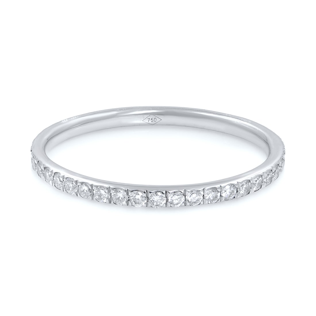 Rachel Koen 18K White Gold Diamond Eternity Band 0.39ct Pave Wedding Ring: Rachel Koen 18K White Gold Diamond Eternity Band 0.39ct Pave Wedding Ring This exquisite Micro Pave Delicate Diamond Eternity Band is crafted from 18K white gold, showcasing a total carat weight of 0.
