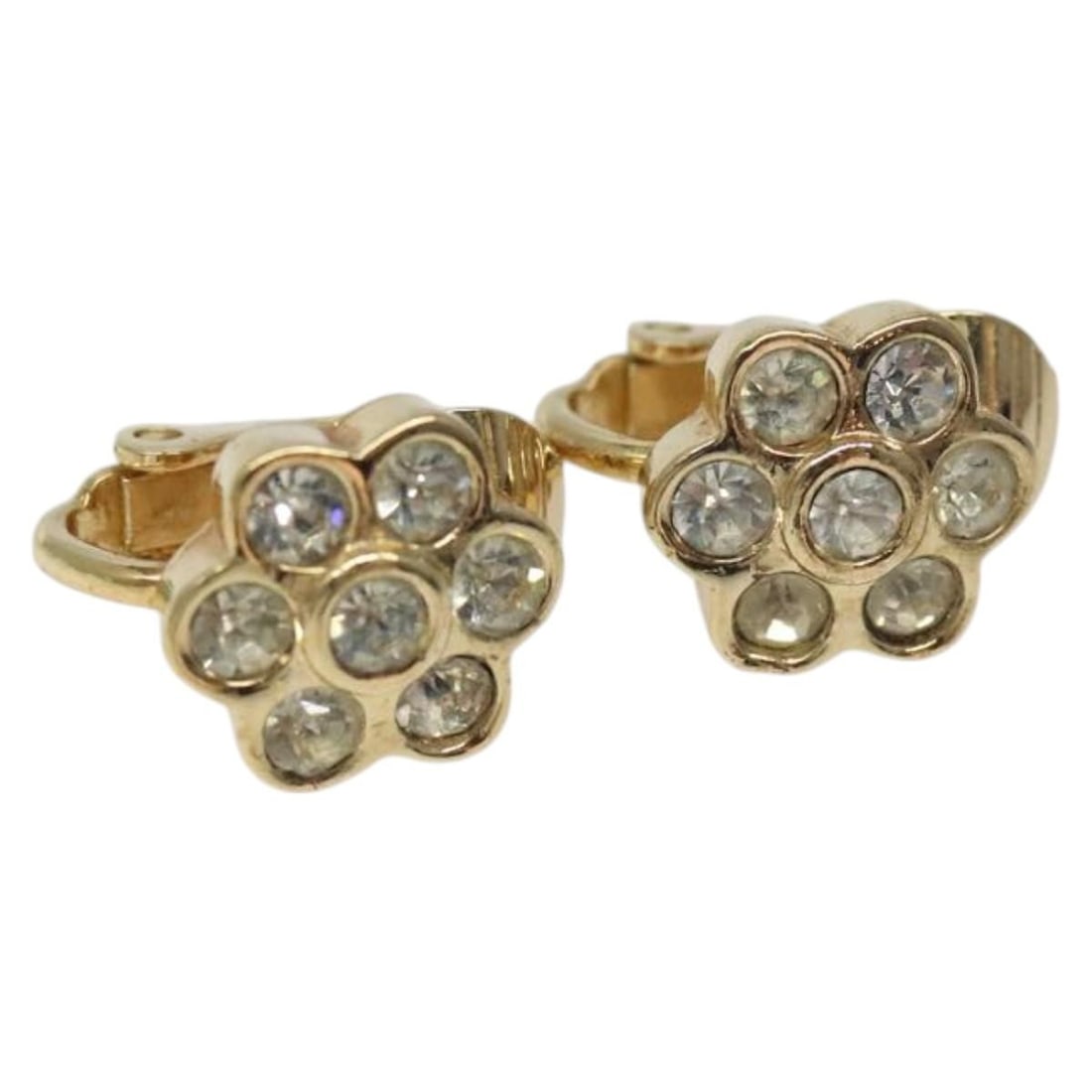 Vintage Gold Tone Clip-On Earrings by Christian Dior (1 of 1)