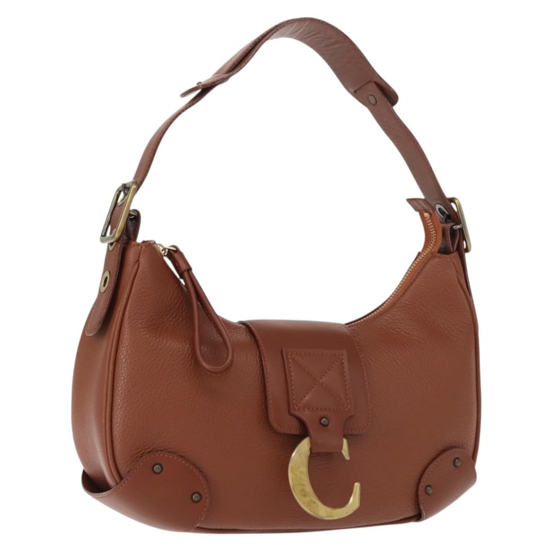 Chloe Brown Leather Shoulder Bag Gold Hardware AM9467V (1 of 18)