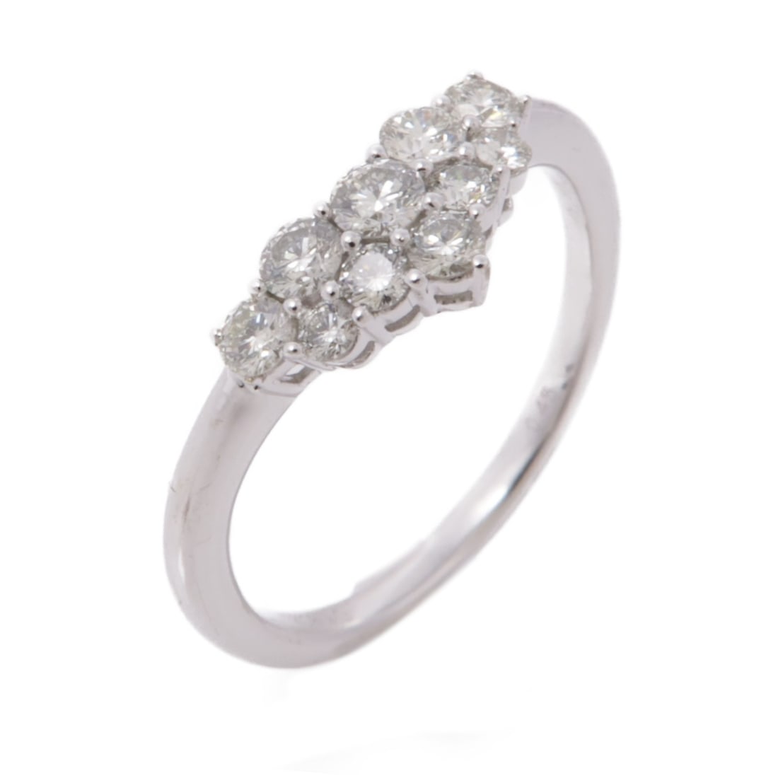 Elegant 18K White Gold Diamond Ring Size 7.5 (1 of 9)