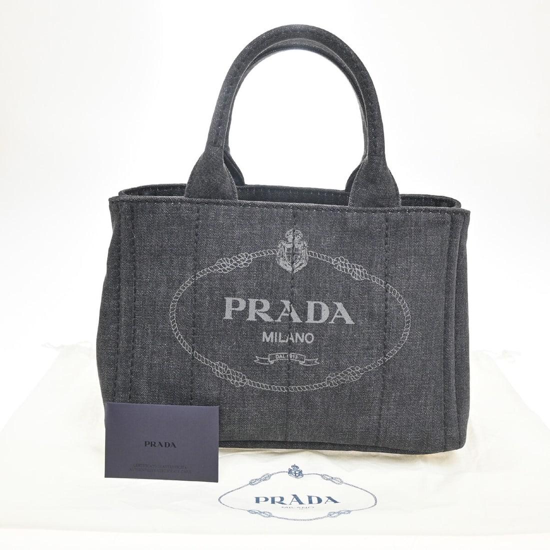 Prada Black Canapa Tote Bag for Women (1 of 1)