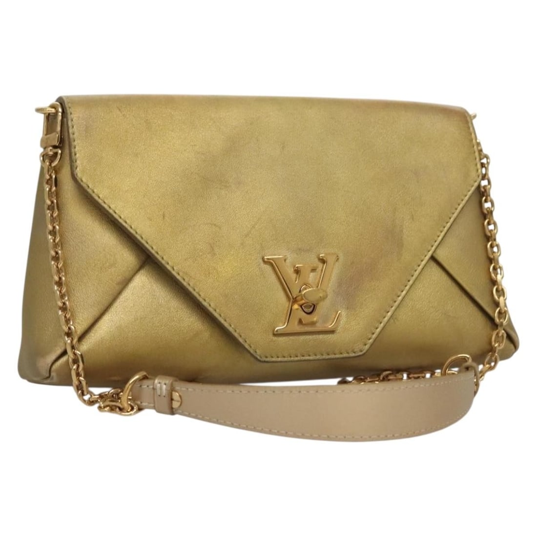 Love Note Chain Clutch by Louis Vuitton Gold Tone Accent (1 of 1)