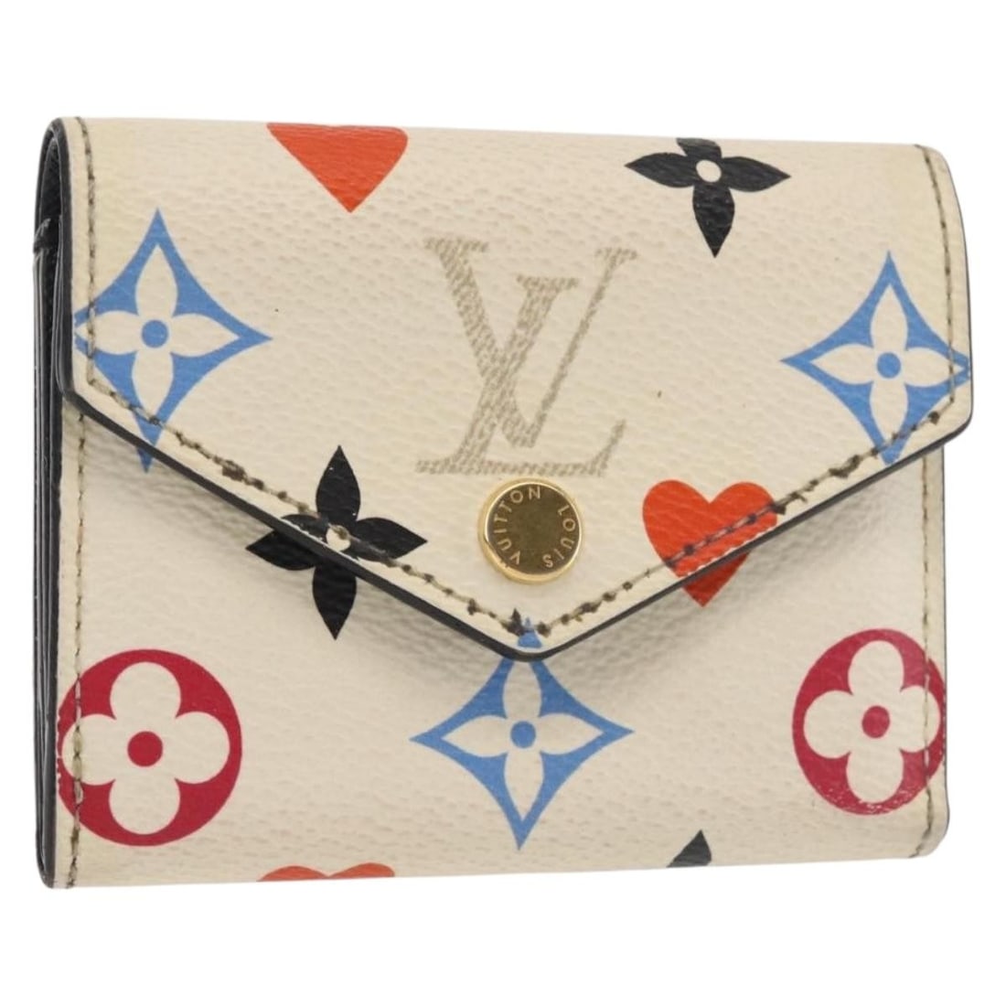 LOUIS VUITTON Monogram Game On Wallet M57491 White Auth: LOUIS VUITTON Monogram Game On Wallet M57491 White Auth Presenting the LOUIS VUITTON Monogram Game On Portefeuillezoe Wallet, a stylish accessory crafted from durable monogram canvas, featuring a slee