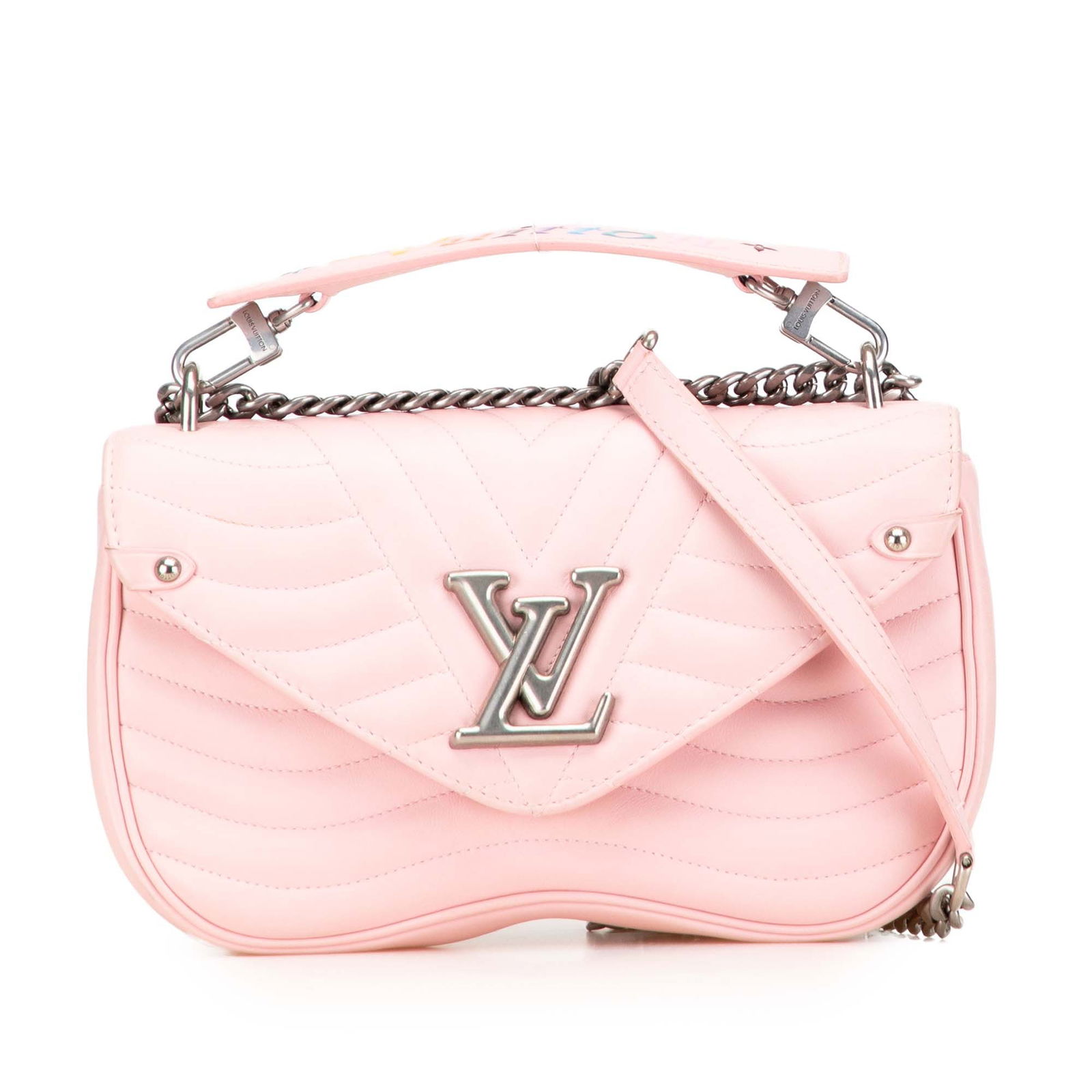 Louis Vuitton New Wave Chain Bag MM Pink Leather Italy (1 of 10)