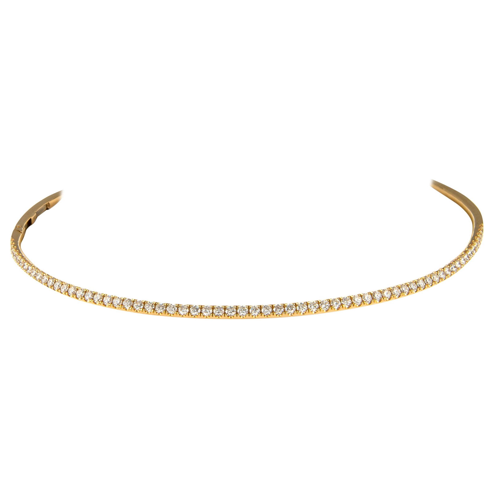 3.46ct Diamond Tennis Choker 18k Gold Flexible Design (1 of 4)