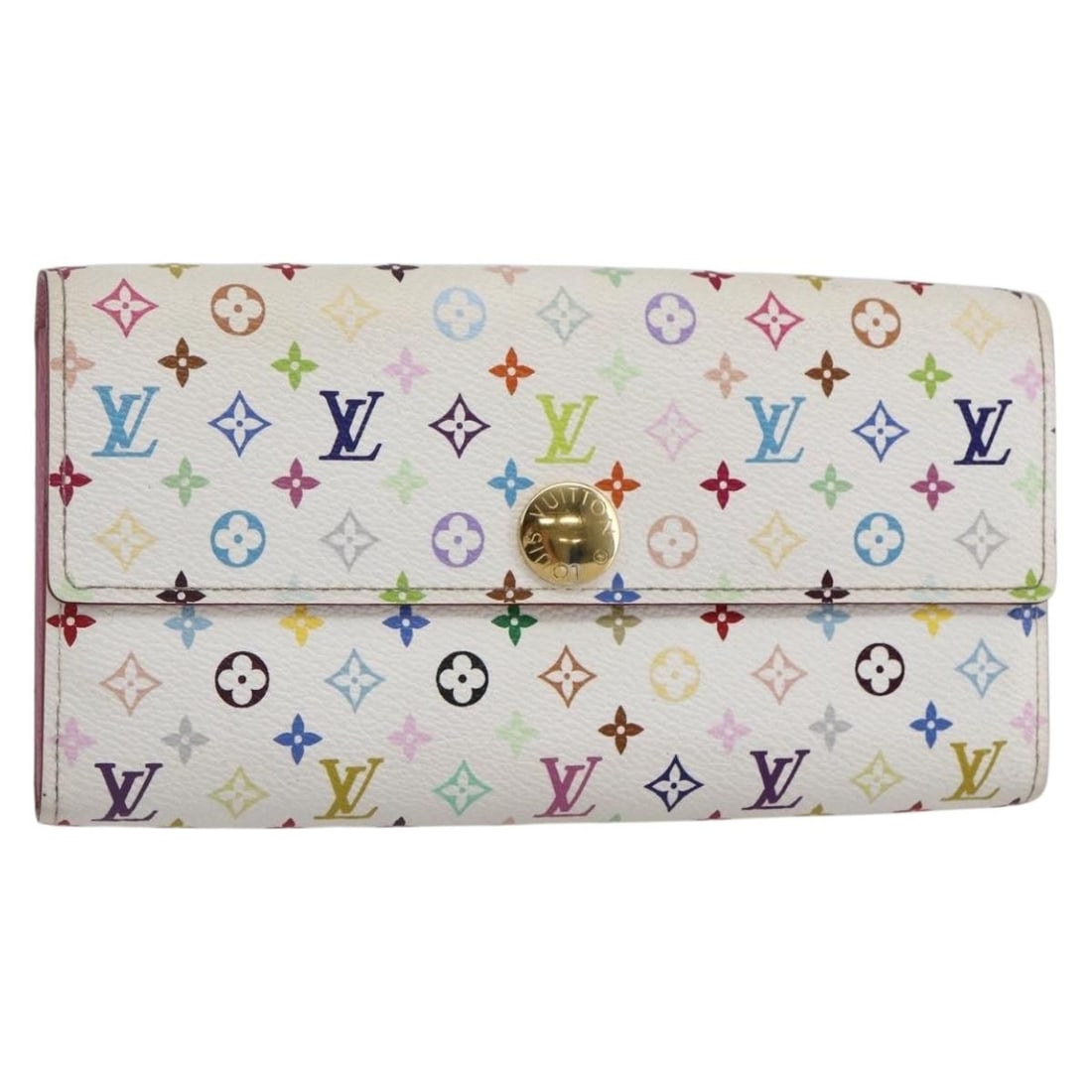LOUIS VUITTON Multicolor Monogram Portefeuille Sarah Long Wallet M93745: LOUIS VUITTON Multicolor Monogram Portefeuille Sarah Long Wallet M93745 This stunning LOUIS VUITTON Monogram Multicolor Portefeuille Sarah long wallet is a luxurious accessory crafted from vibrant Mon