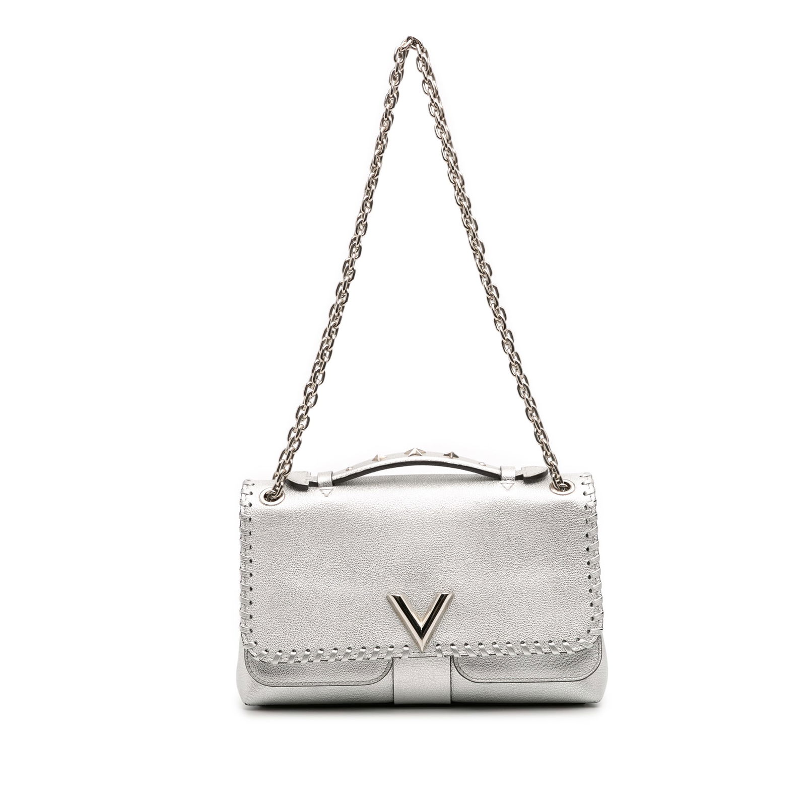 Louis Vuitton Metallic Cuir Plume Ecume Very Chain Bag Silver: Louis Vuitton Metallic Cuir Plume Ecume Very Chain Bag Silver Introducing the Louis Vuitton Metallic Cuir Plume Ecume Very Chain Bag, a stunning accessory that combines elegance with functionality. Th