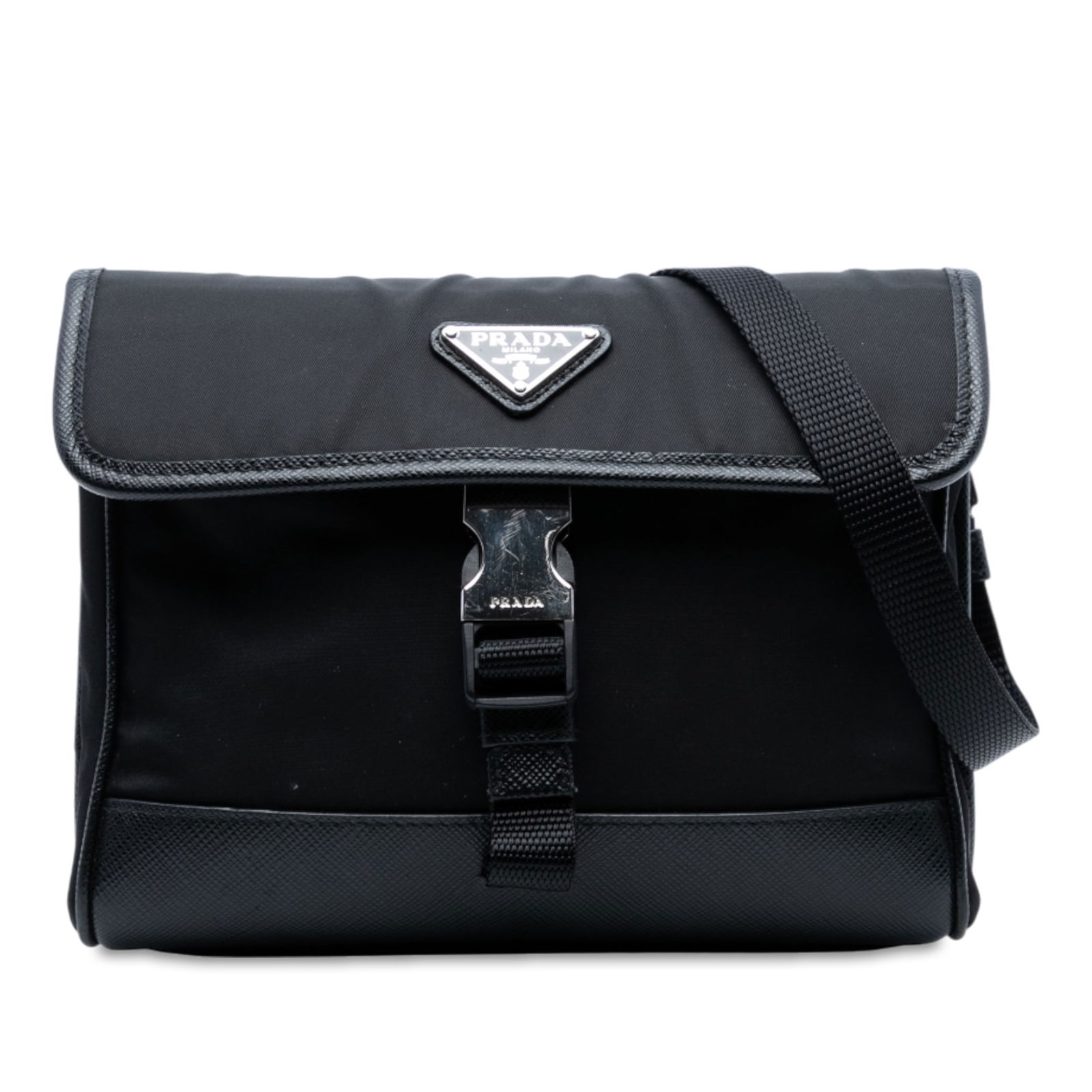 Prada Re-Nylon Saffiano Smartphone Case Black Crossbody Bag (1 of 6)