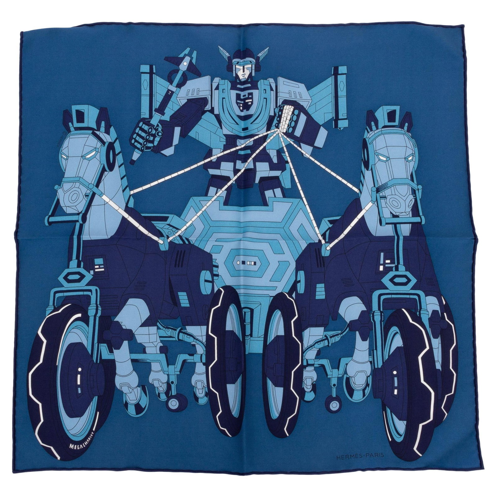 Hermes Mega Chariot Scarf by Daisuke Nomura France 21st Century: Hermes Mega Chariot Scarf by Daisuke Nomura France 21st Century Experience the unique artistry of the Hermes Mega Chariot scarf designed by Daisuke Nomura. This exquisite piece draws inspiration from
