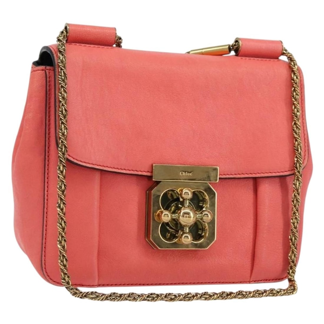 Pink Chloe Elsie Shoulder Bag with Chain Strap (1 of 1)