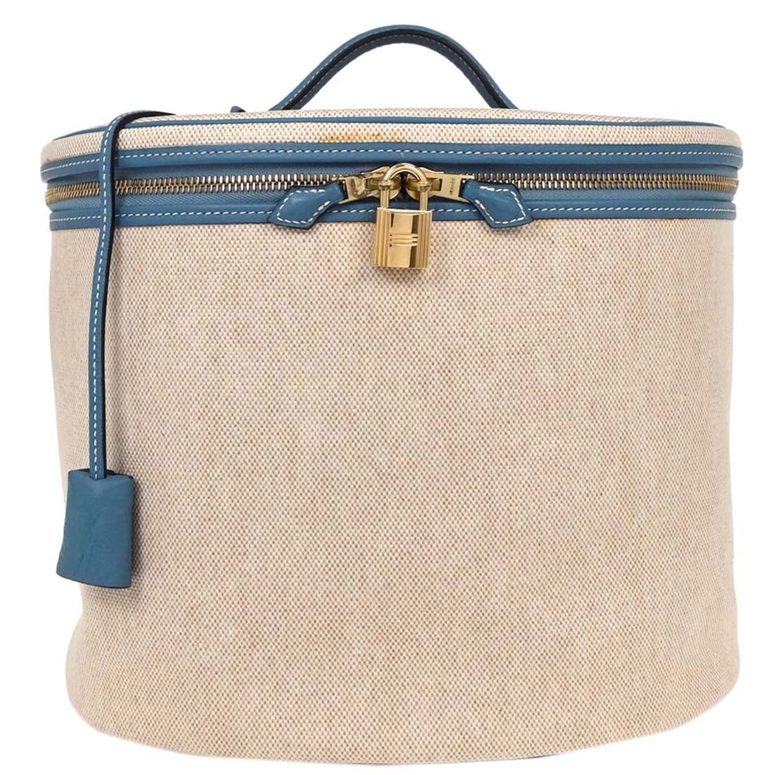 Hermes Intercity Victoria Blue Travel Vanity Handbag (1 of 1)