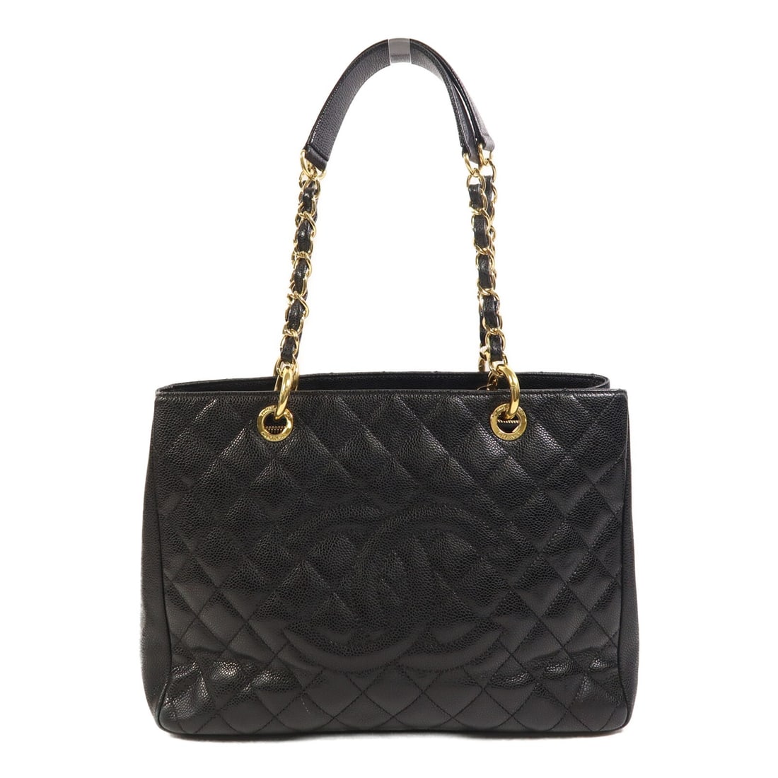 Black Calfskin Chanel Grand Shopping Tote with Gold CC Hardware (1 of 18)