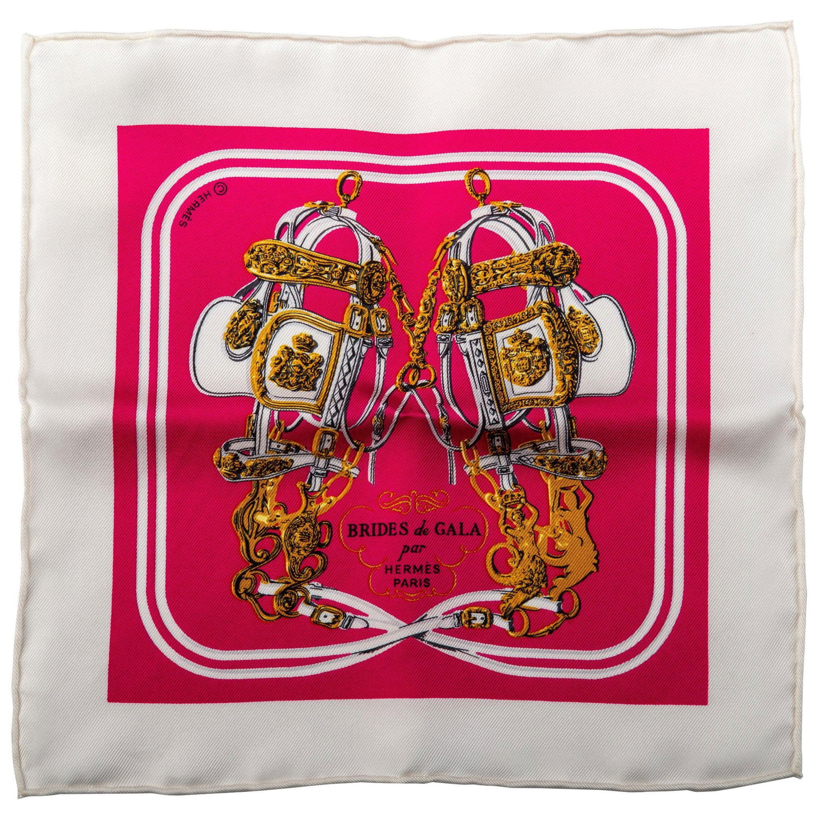 New Hermes Brides de Gala Mini Silk Scarf 8 inches with Box (1 of 5)