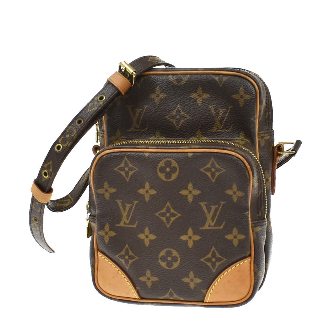 Amazone Shoulder Bag by Louis Vuitton in Brown: Amazone Shoulder Bag by Louis Vuitton in Brown This pre-owned Louis Vuitton Amazone shoulder bag features a classic brown design and is intended for female use. The bag is in good condition with notic
