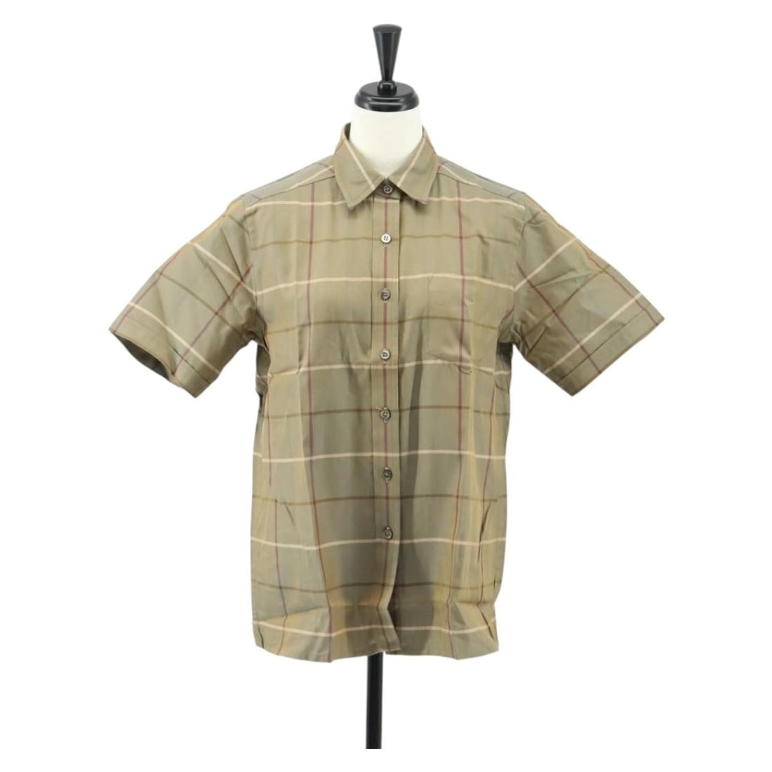 Burberrys Beige Cotton Nova Check Short Sleeve Shirt (1 of 11)