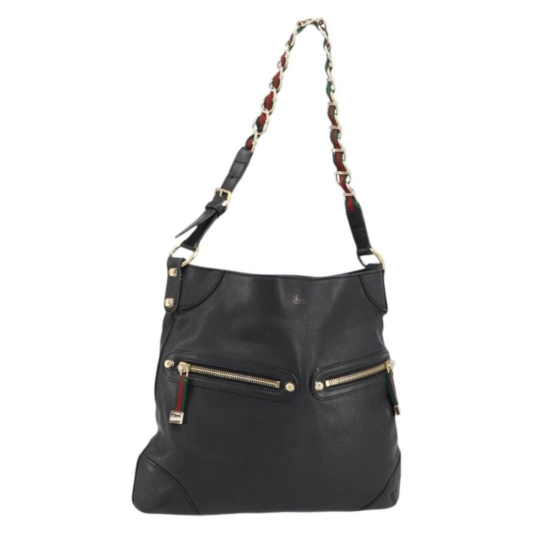 GUCCI 154392 Black Gold Leather Shoulder Bag Authentic Italy: GUCCI 154392 Black Gold Leather Shoulder Bag Authentic Italy Elevate your accessory collection with this authentic GUCCI Shoulder Bag, a stunning blend of style and functionality. Crafted in Italy, th