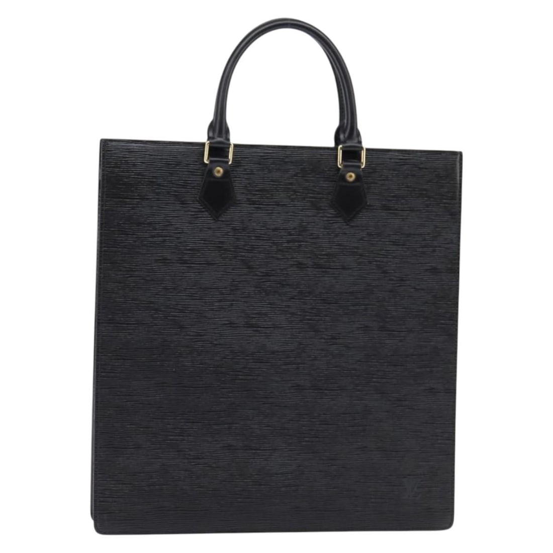 Louis Vuitton Black Epi Sac Plat Hand Bag M59082 Authentic: Louis Vuitton Black Epi Sac Plat Hand Bag M59082 Authentic This authentic Louis Vuitton Epi Sac Plat Hand Bag in sleek black is a stylish addition to your collection. Crafted from high-quality Epi lea