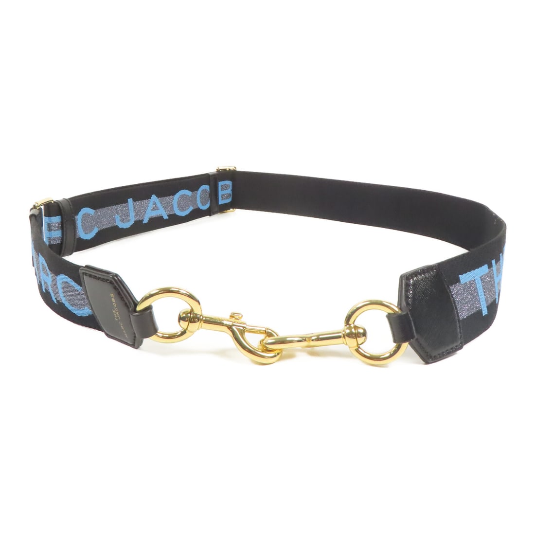 MARC JACOBS Shoulder Strap Polyester Black with Blue Accents: MARC JACOBS Shoulder Strap Polyester Black with Blue Accents This MARC JACOBS shoulder strap is designed for style and functionality. Made from durable polyester, it features a sleek black finish comp