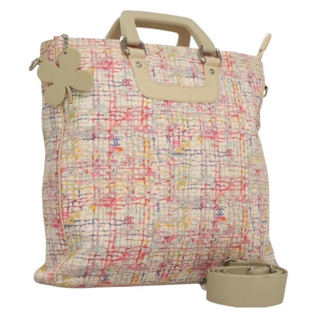 Pink CC Clover Tote by Chanel Vintage (1 of 1)